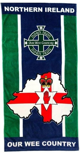 Strandtuch Nordirland Ulster Unser kleines Land aus Mikrofaser, B/H: 50 x 100 cm, Multicolour - Bild 1