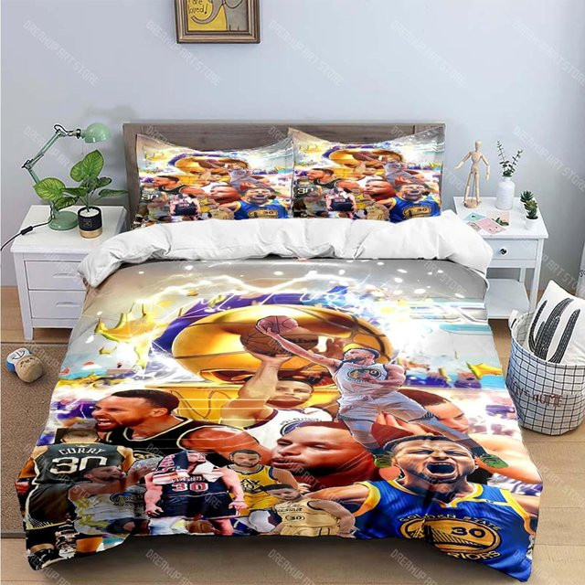 JMG Household Supplies Bettwäscheset Stephen Curry Basketball Design, Mikrofaser, Mehrfarbig, B/H: 210 x 210 cm - Bild 1