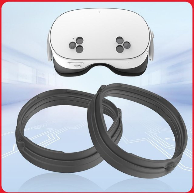 ALLOYSEED Magnetischer Abstandshalter und Anti-Blaulicht-Linsen für Meta Quest 3S VR-Brille, Schwarz - Bild 1