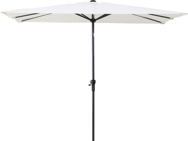 OUTFLEXX Sydney Mittelstockschirm aus Aluminium und Polyester in Anthrazit/Creme mit B/D: 270 x 150 cm - Bild 1