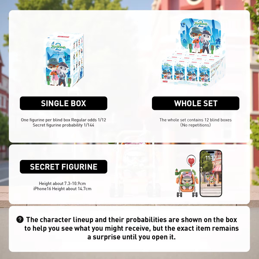 POP MART Disney Zootopia Next Adventure Series Blind Box Sammelfiguren in Mehrfarbig - Bild 2
