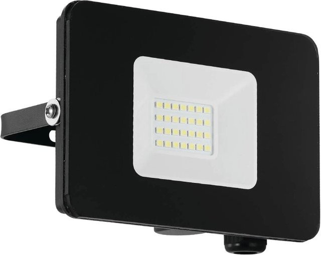 Eglo LED-Außenstrahler Faedo Schwarz aus Aluminiumguss, B/T/H: 9,5 x 13 x 13 cm - Bild 1