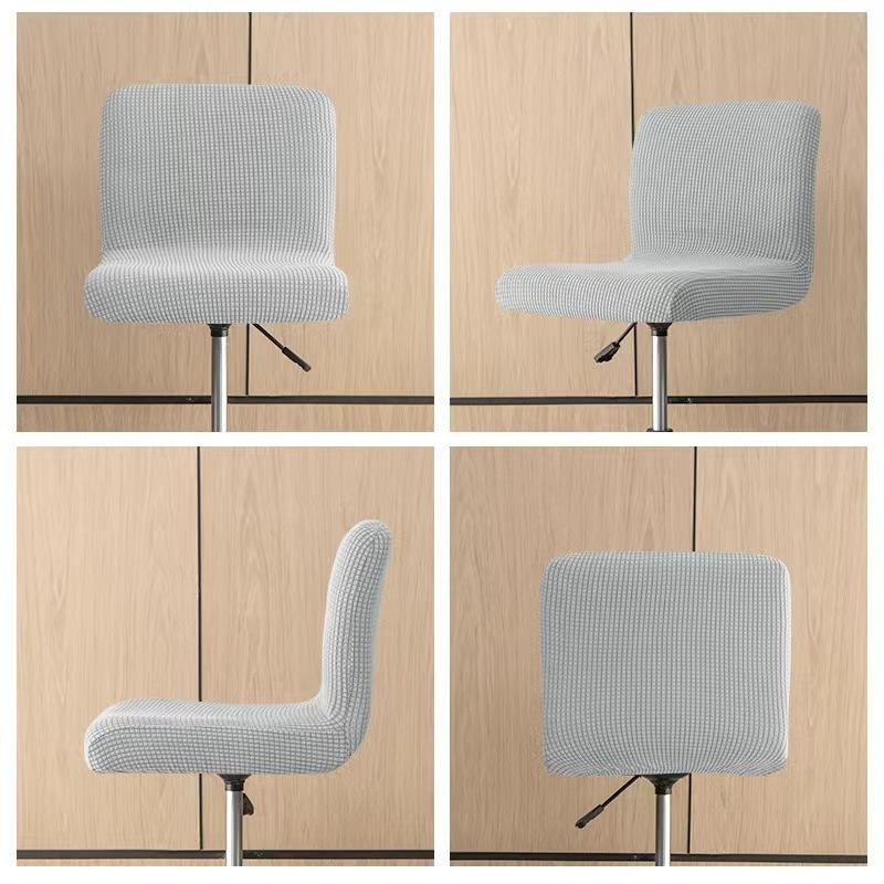 Yiran Furniture Drehstuhlbezug aus Stretchstoff in Milch-Weiß, Modern und Schlicht, B/T/H: 21 x 17 x 3 cm - Bild 2