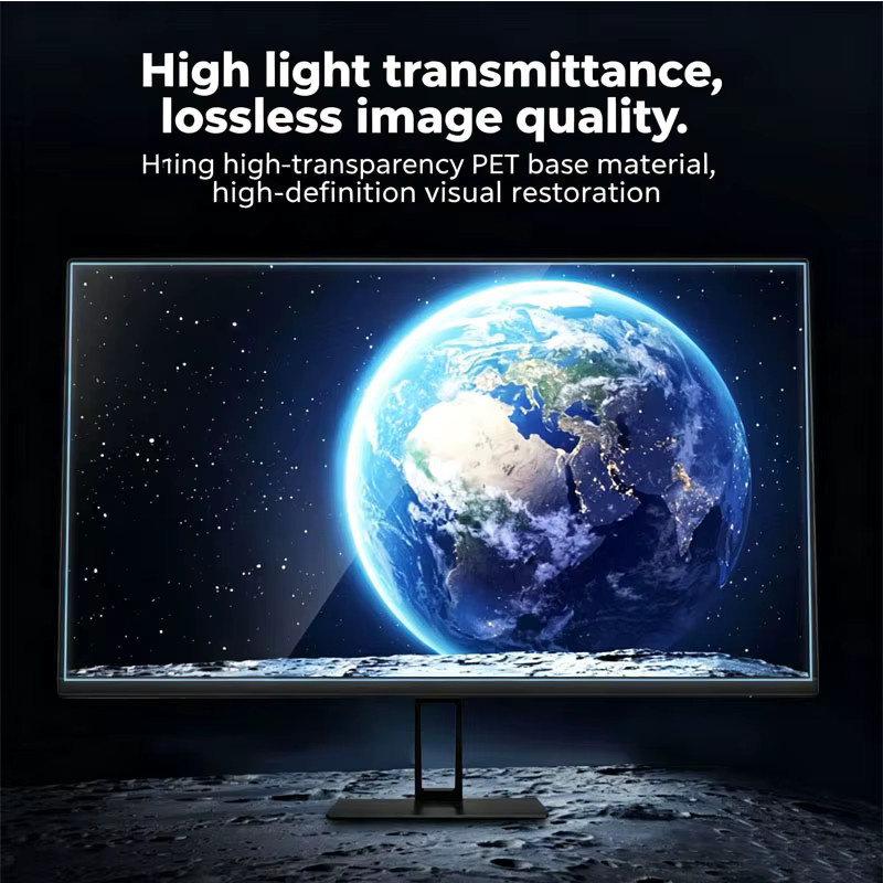 2 Stück HD Matte Anti-Glare Displayschutzfolie als Antireflexions-Augenschutzfilter für Computermonitor und Laptop, Transparent, für 11-24 Zoll - Bild 4
