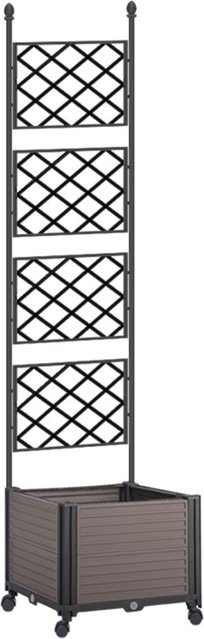 Mobiler Pflanzkasten mit Rankhilfe von HARDIN in Braun, B/T/H: 40 x 40 x 141 cm - Bild 1