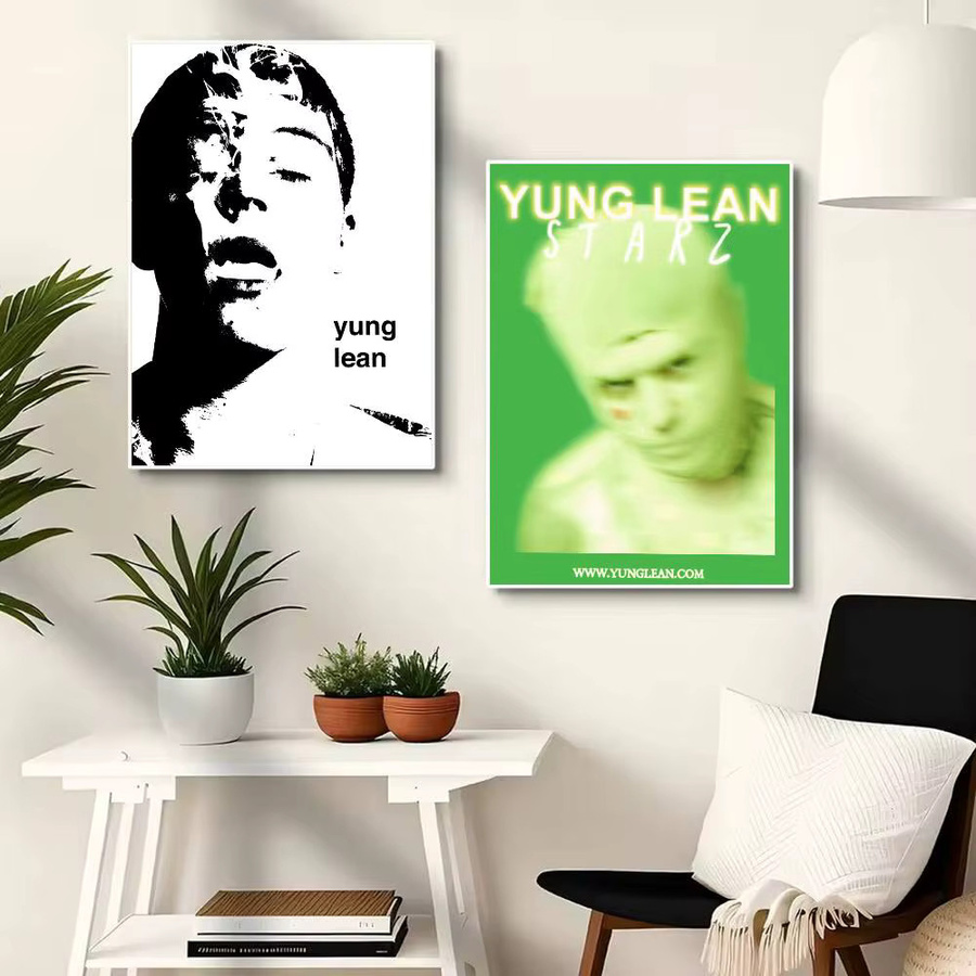 Yung Lean Frost God Poster Selbstklebender Wasserdichter Papieraufkleber für Wanddekoration in Kaffeehaus oder Bar - Bild 4