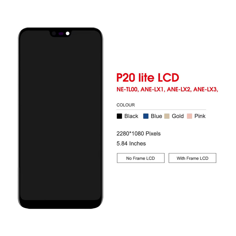 Huawei P20 Lite LCD Display mit Touchscreen Digitizer für Huawei Nova 3e ANE-LX1 ANE-LX2 in Schwarz, 5,84 Zoll - Bild 3