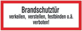 SafetyMarking Brandschutzschild Folie zur Brandschutztür verkeilen langnachleuchtend, Farbe: Weiß, B: 29,7 cm, H: 10,5 cm - Bild 1