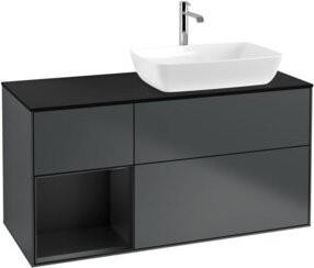 V&B Waschtischunterschrank Finion in Mattblau Lackiert, Breite: 120 cm, Tiefe: 50,1 cm, Höhe: 50,1 cm - Bild 1
