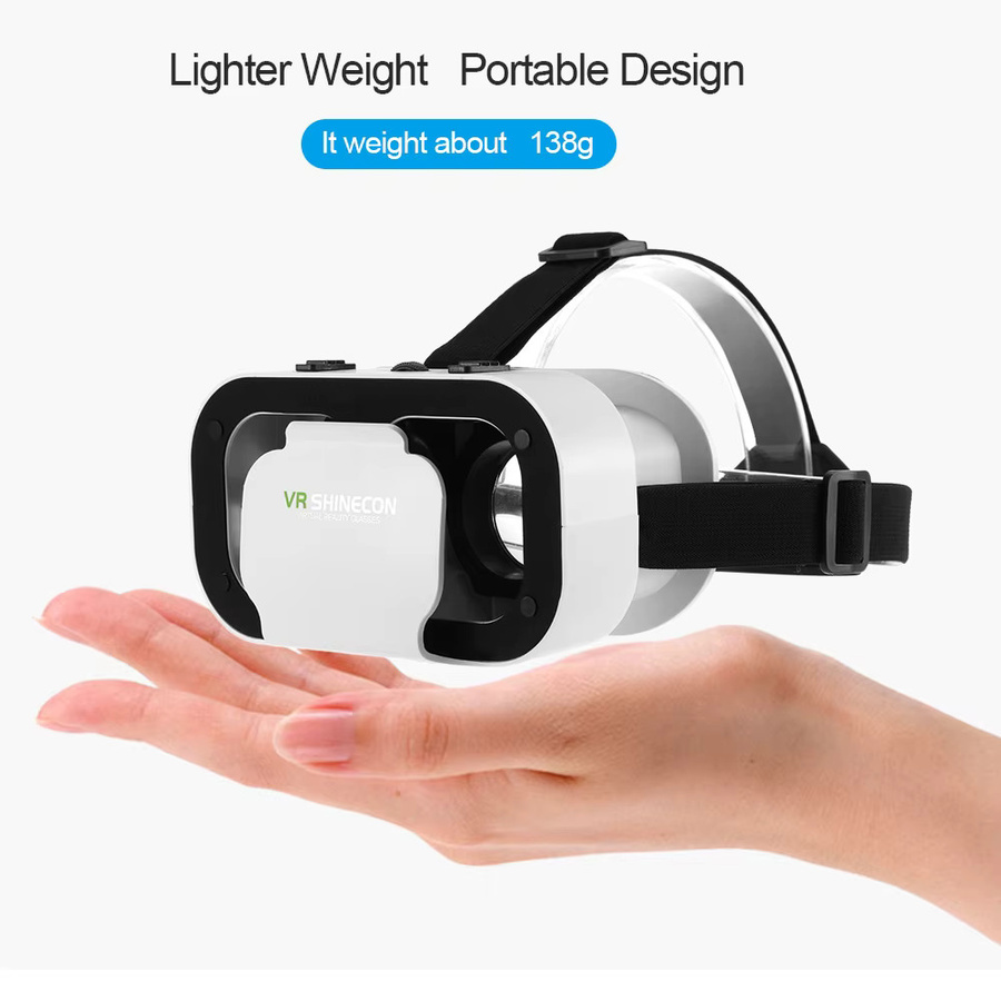 Shinecon VR-Brille 3D-Headset für mobile Smartphones in Weiß - Bild 4