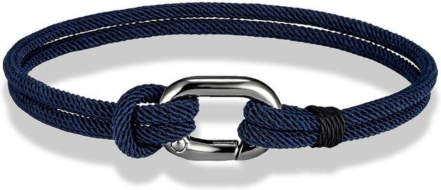 Armband Edelstahl, handgeflochtenes 3mm Seil, 17cm, Unisex - Bild 1