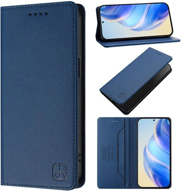 Samsung Brieftasche Flip Lederhülle für Galaxy A56 A36 A26 A55 A35 A25 A24 A34 A54 A23 A73 A53 A33 A42 A52 A72 A32 A22 A52S 4G 5G in Blau - Bild 1