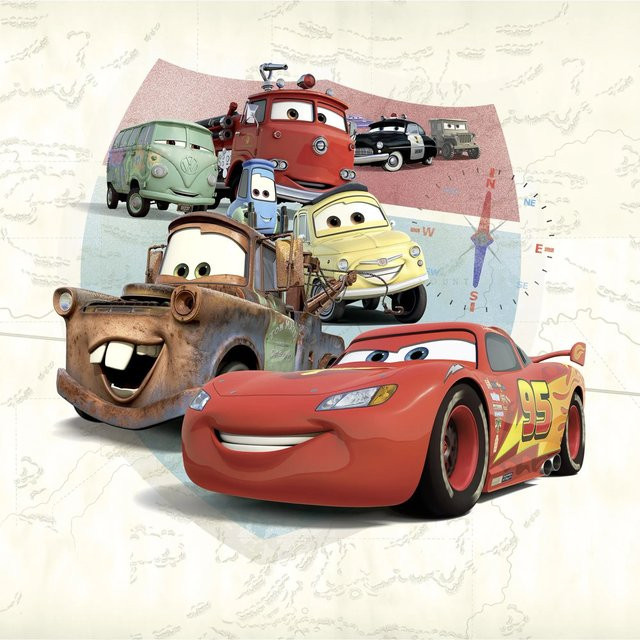 Komar Vlies Fototapete Disney und Pixar Cars Open Road Bunt - Bild 1