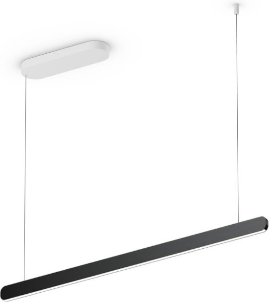 Occhio Mito linear volo 100 up LED-Pendelleuchte in Weiß matt mit Black Phantom Kopf für die Tischbeleuchtung, inklusive Occhio air Modul und x-tra warm LED (2200K - 3500K) - Bild 1