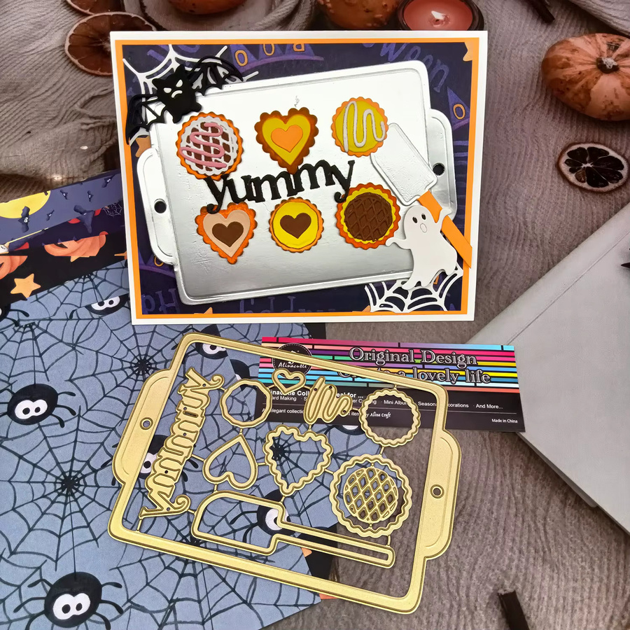 Alinacutle Back-Set aus Metall mit goldenen Stanzformen für Scrapbooking, DIY-Grußkarten und Handwerk - Bild 4