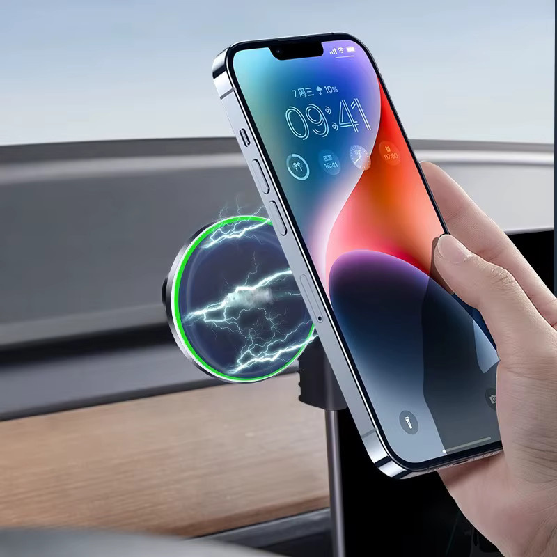 TEEQ Magnetische Auto Telefonhalterung für Tesla Modell 3 und Modell Y (2016-2025) in Schwarz - Bild 4
