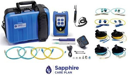 Trend Networks FiberMASTER Quad-OTDR Inspektionspaket FMQ-OTDR-KIT Glasfaserprüfgerät in Blau - Bild 1