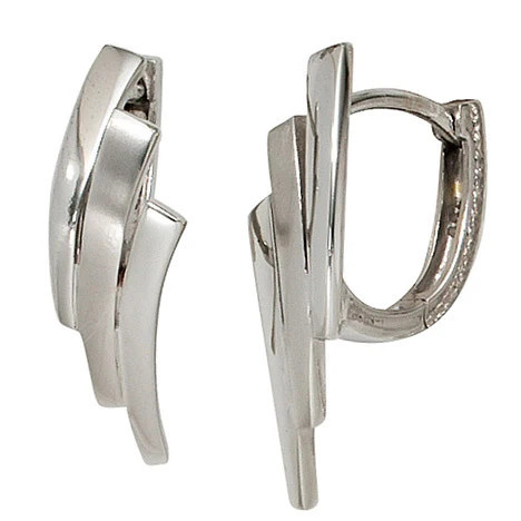Colfem Creolen 925 Sterling Silber, mattiert, Unisex - Bild 1