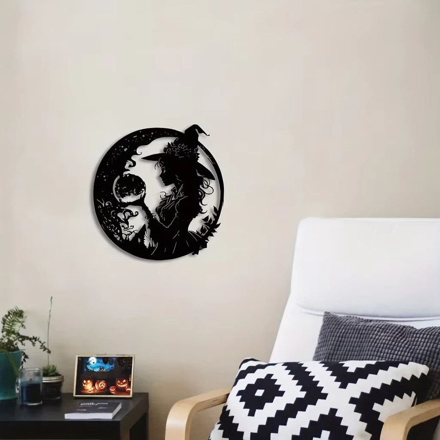 Hello Young Metall Wandbehang Hexe Wanddekoration aus Eisen in Schwarz - Bild 5