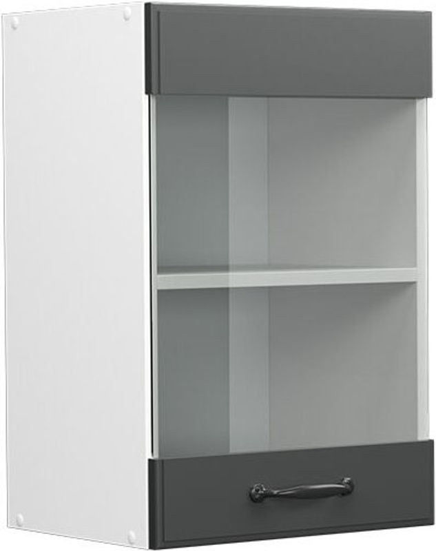 Vicco Küchenglasschrank R-Line Hängeschrank Landhaus Stil Anthrazit Breite: 40 cm - Bild 1