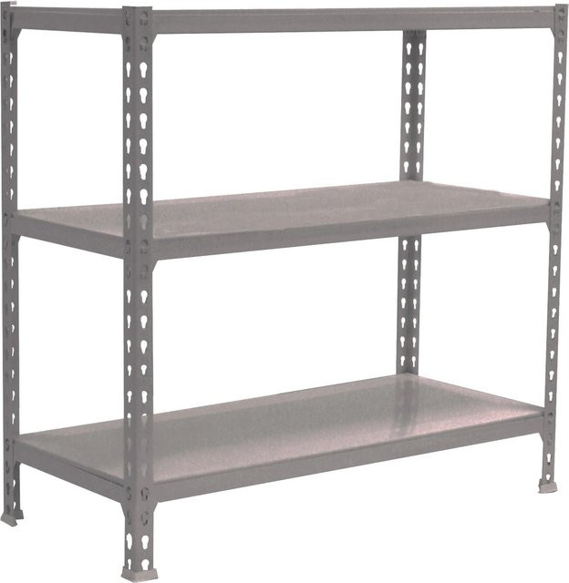 PROREGAL Schwerlastregal Baby Metal Shark aus Metall in Grau, H x B x T: 90 x 120 x 30 cm - Bild 1