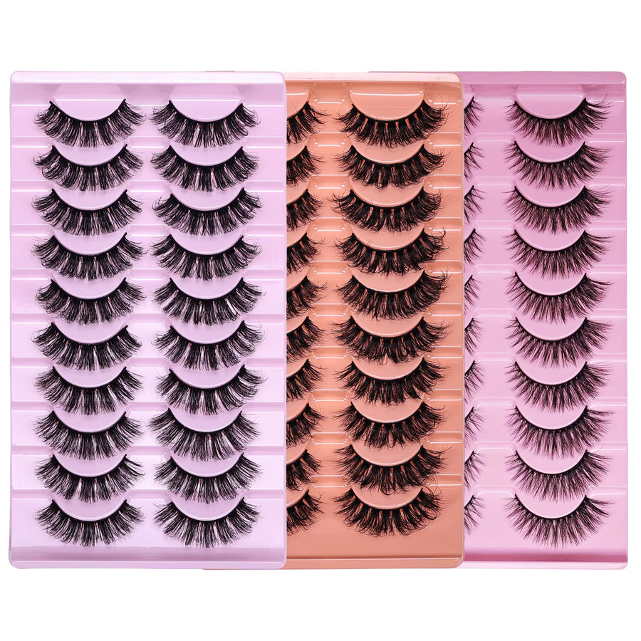 JIEFUXIN Künstliche Wimpern, Wispy Strip, Unisex - Bild 3