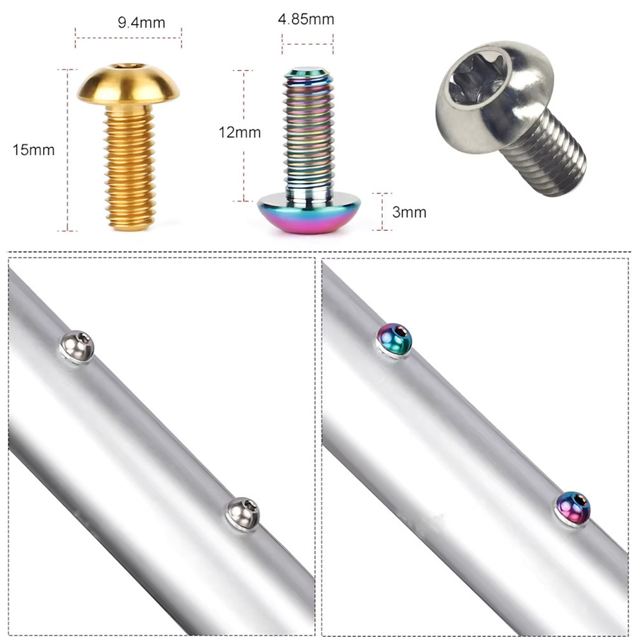 Ti-meda Tech 4er Set Titanschrauben M5 x 12 mm für MTB-Fahrrad Flaschenhalter in Multicolour - Bild 1
