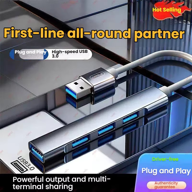 KaiAqua SB C HUB 3.0 USB-C Splitter Adapter 4-Port OTG Dockingstation in Silber und Weiß für MacBook Pro, Air, Laptop und PC - Bild 3