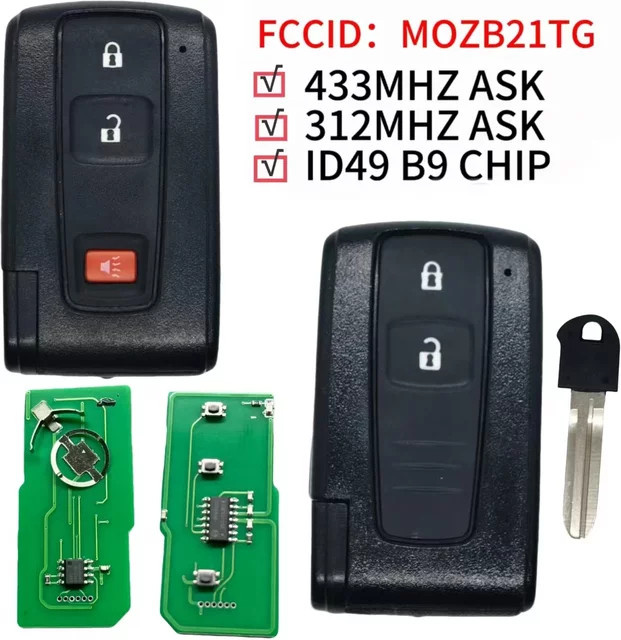 Da Shi 4D Chip Funkschlüssel für Toyota Prius 2004-2009 mit 2/3 Tasten, 312/433 MHz, FCC MOZB21TG CN007357 - Bild 1