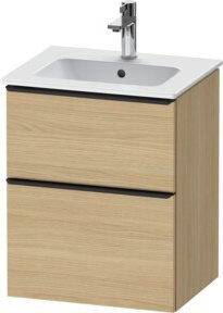 Duravit Waschtischunterschrank D-Neo in Weiß und Beige, modern mit Türen und Schubladen, B/T/H: 51,0 x 40,2 x 62,5 cm - Bild 1