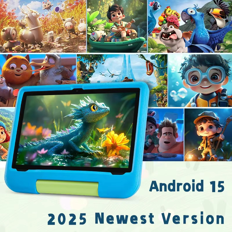 Paitanry Kinder Tablet 2025 mit 10,1 Zoll Android Display, 8 GB RAM, 64 GB ROM, Blau - Bild 5