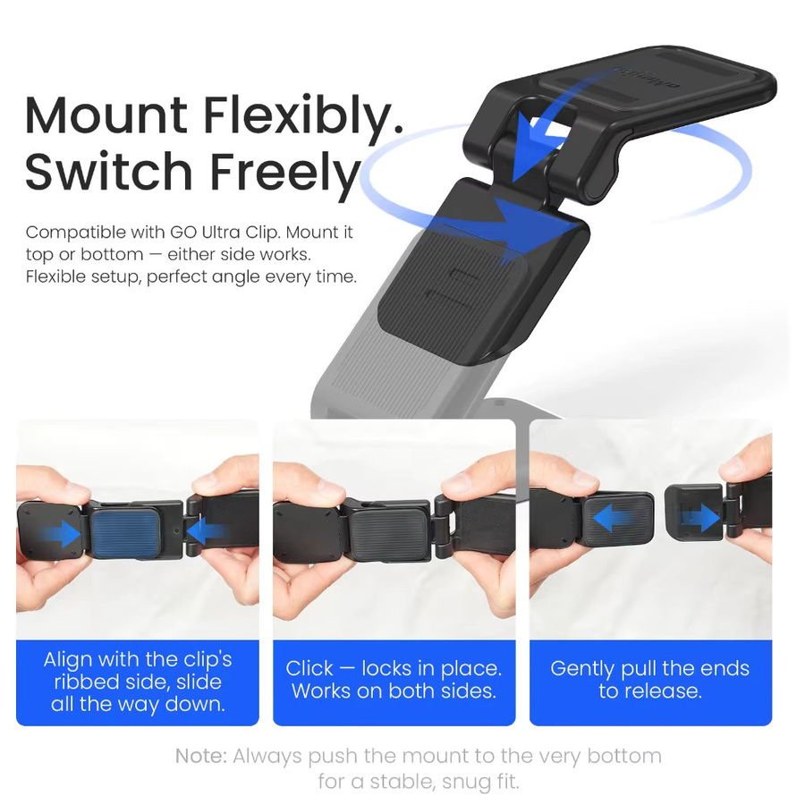 aMagisn Magnetische Clip-Halterung für Insta360 GO Ultra, kompatibel mit Insta360 Magnetic Easy Clip und Magnet-Anhänger für POV-Videos im Freien - Bild 3