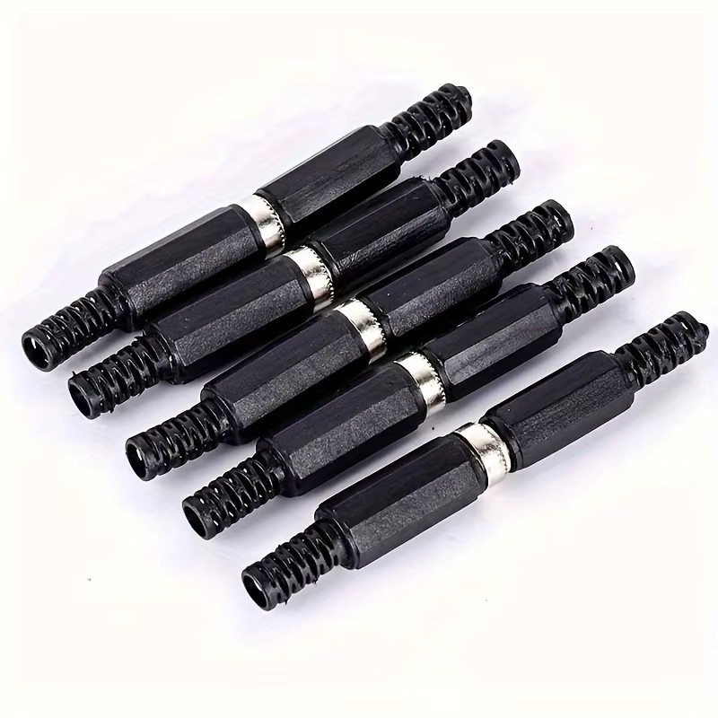 10 Paare DC-Stromstecker und Buchsen 5,5x2,1mm Schweißverbinder Set in Schwarz - Bild 2