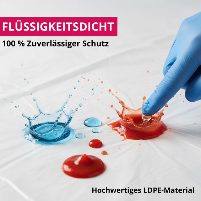 Suleno Einwegschürzen aus LDPE in Weiß, 200 Stück, Breite: 75 cm, Höhe: 130 cm - Bild 1