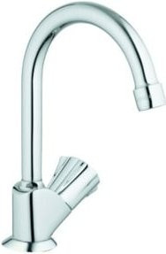 Grohe Standventil Costa mit schwenkbarem Rohrauslauf in Chrom und blauer Markierung - Bild 1