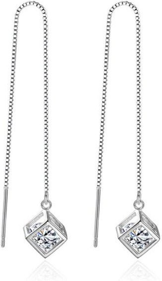 Ohrringe 925 Silber, Zirkonia, Damen, weiß - Bild 1