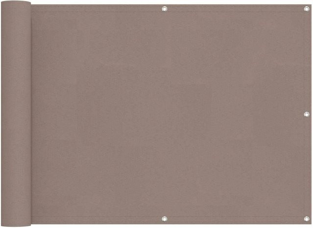vidaXL Balkonsichtschutz aus PU-beschichtetem Oxford-Textil in Taupe mit Streifenmuster, B/H: 75 x 40 cm - Bild 1