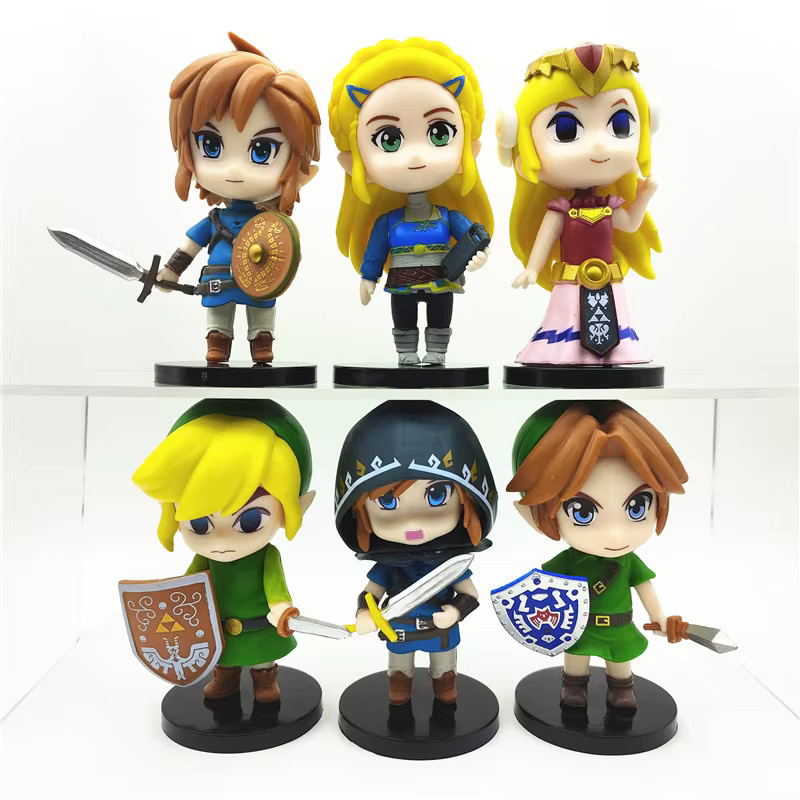 Bandai The Legend of Zelda Link Actionfiguren, 6-teiliges Set, PVC - Bild 1