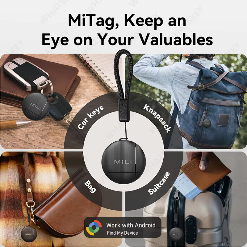 Peocke Smart-Tracker-Tags für Android in Schwarz, Bluetooth-Gerätefinder kompatibel mit Google Find My Device Hub für Gepäck und Gegenstände - Bild 4