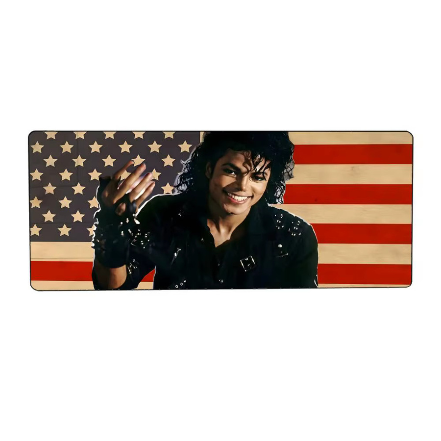 Pop Music M-Michael Jackson Gaming-Mauspad mit LockEdge in Schwarz und Multicolour, große Schreibtischunterlage für deinen PC-Schreibtisch - Bild 5