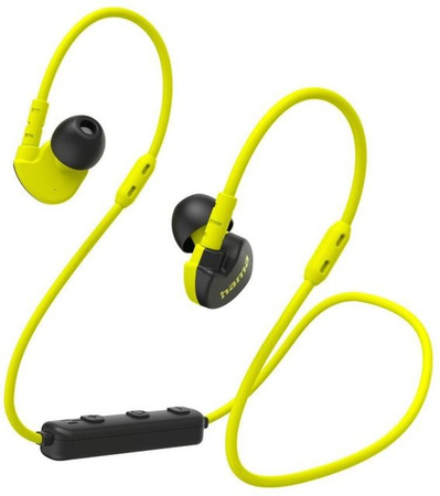 Hama Freedom Athletics III Bluetooth In-Ear Kopfhörer mit Mikrofon in Schwarz, Gold und Gelb