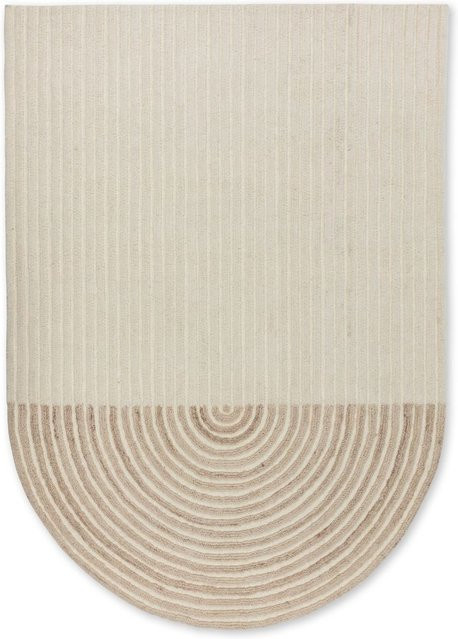 Teppich SCHÖNER WOHNEN JAYLIN in Beige, Modernes Design mit geometrischem Muster aus Wolle, B/T: 230 x 160 cm - Bild 1