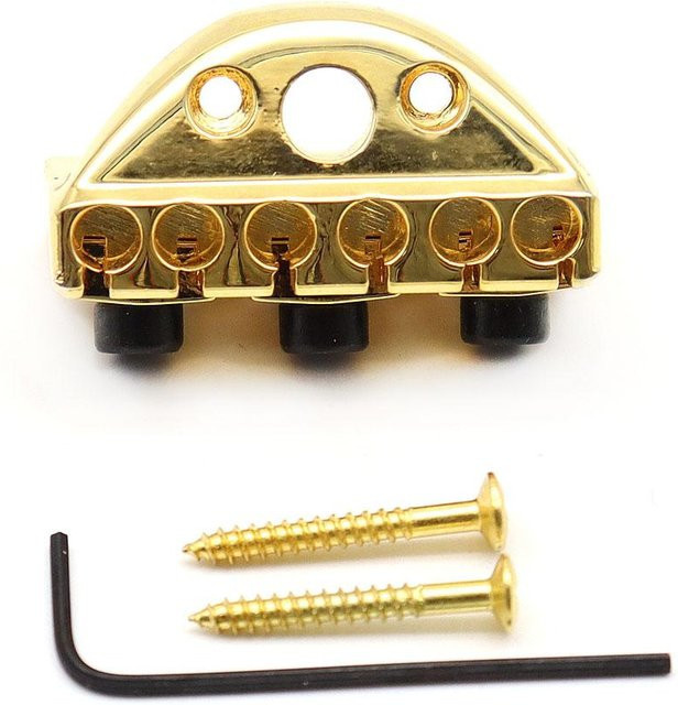Binchi Headless Gitarre Ersatzteil: 6-Saiten Locking Nut in Gold, Länge: 42 mm - Bild 1