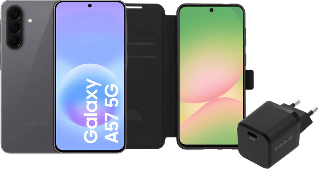 Samsung Galaxy A57 5G Enterprise Edition Smartphone mit 128 GB Speicher in Grau inklusive Basis-Zubehörset - Bild 1