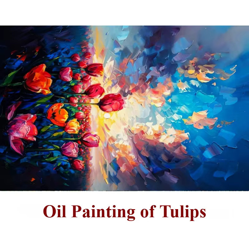 MaxRenard Mini-Reagenzglas-Ölgemälde von Tulpen, Puzzle, 150 Teile - Bild 4