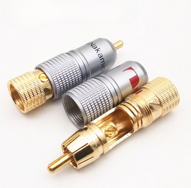 Zhongdao RCA-Stecker vergoldet aus Kupfer für Audio- und Video-Signale in Gold und Schwarz - Bild 1