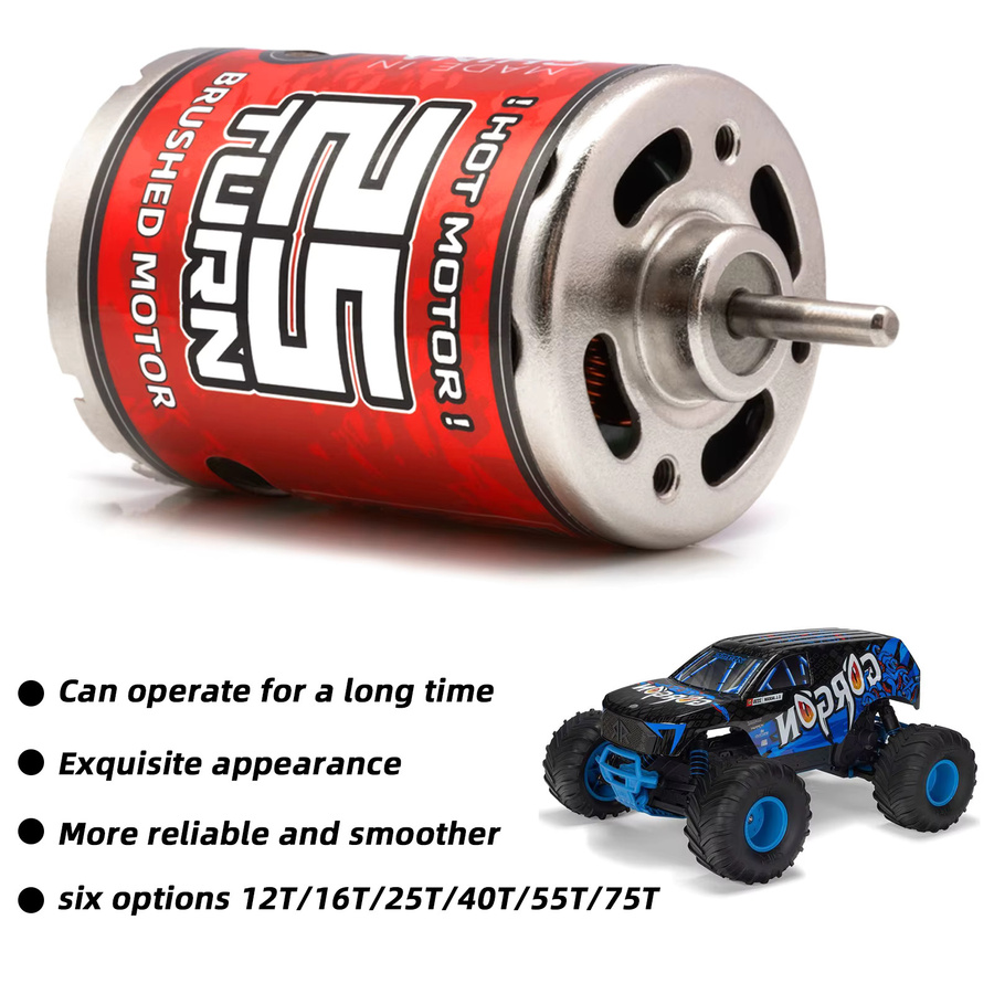 RCXAZ RC Wasserdichter 540 Bürstenmotor ESC Combo für 1/10 RC Offroad Crawler Buggy Truck, RC Ersatzteile - Bild 2