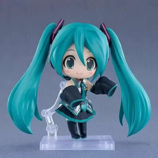 Bandai Hatsune Miku Q-Version Actionfigur, Anime, Austauschbares Gesicht, Bewegliche PVC-Figur - Bild 1