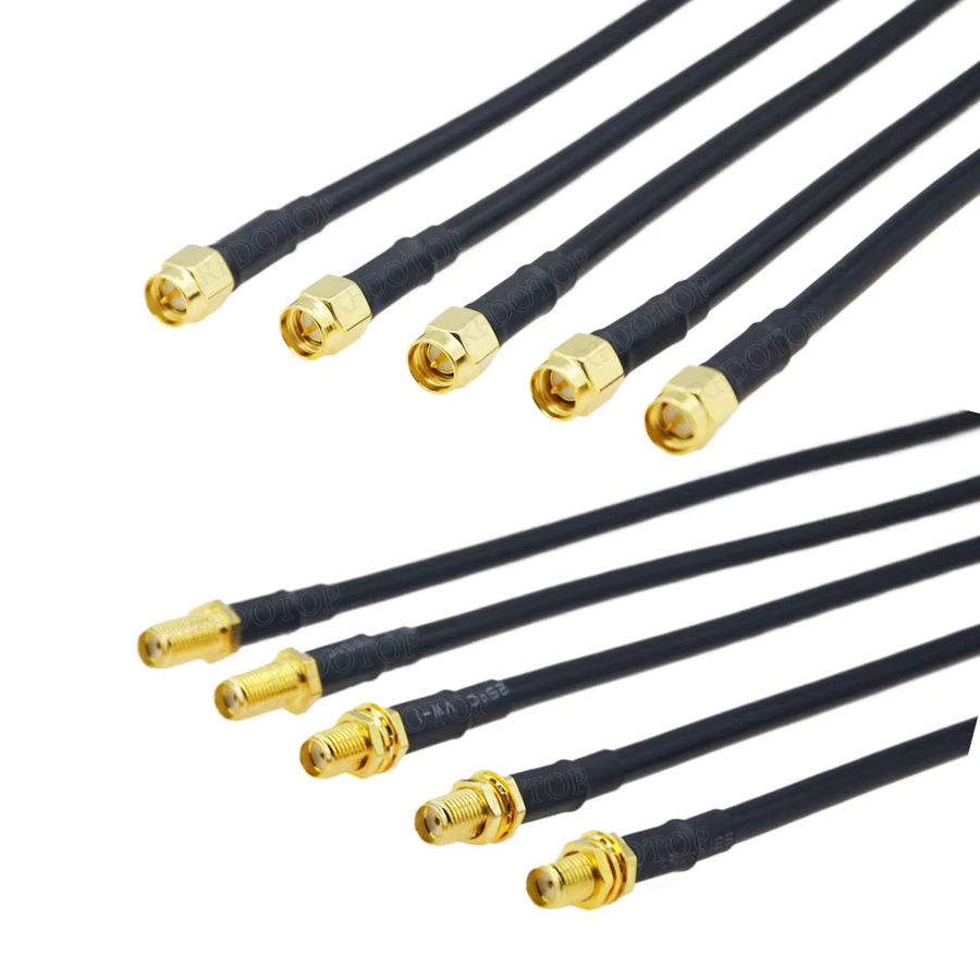 RFDOTOP RG58 HF-Koaxial-Verlängerungskabel BNC auf SMA Jumper Pigtail 50 Ohm Schwarz - Bild 3