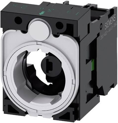 Siemens 3SU1501-1AG00-1BA0 Kontaktelement mit LED-Element und Adapter, 1 Schließer, Bernstein, 24V DC/AC - Bild 1